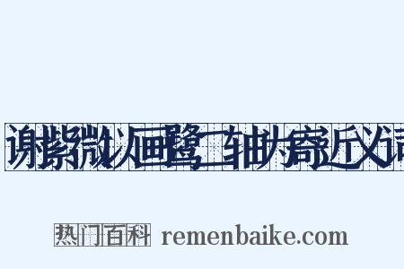 谢紫微以画鹭二轴为寄近义词是什么意思的图片